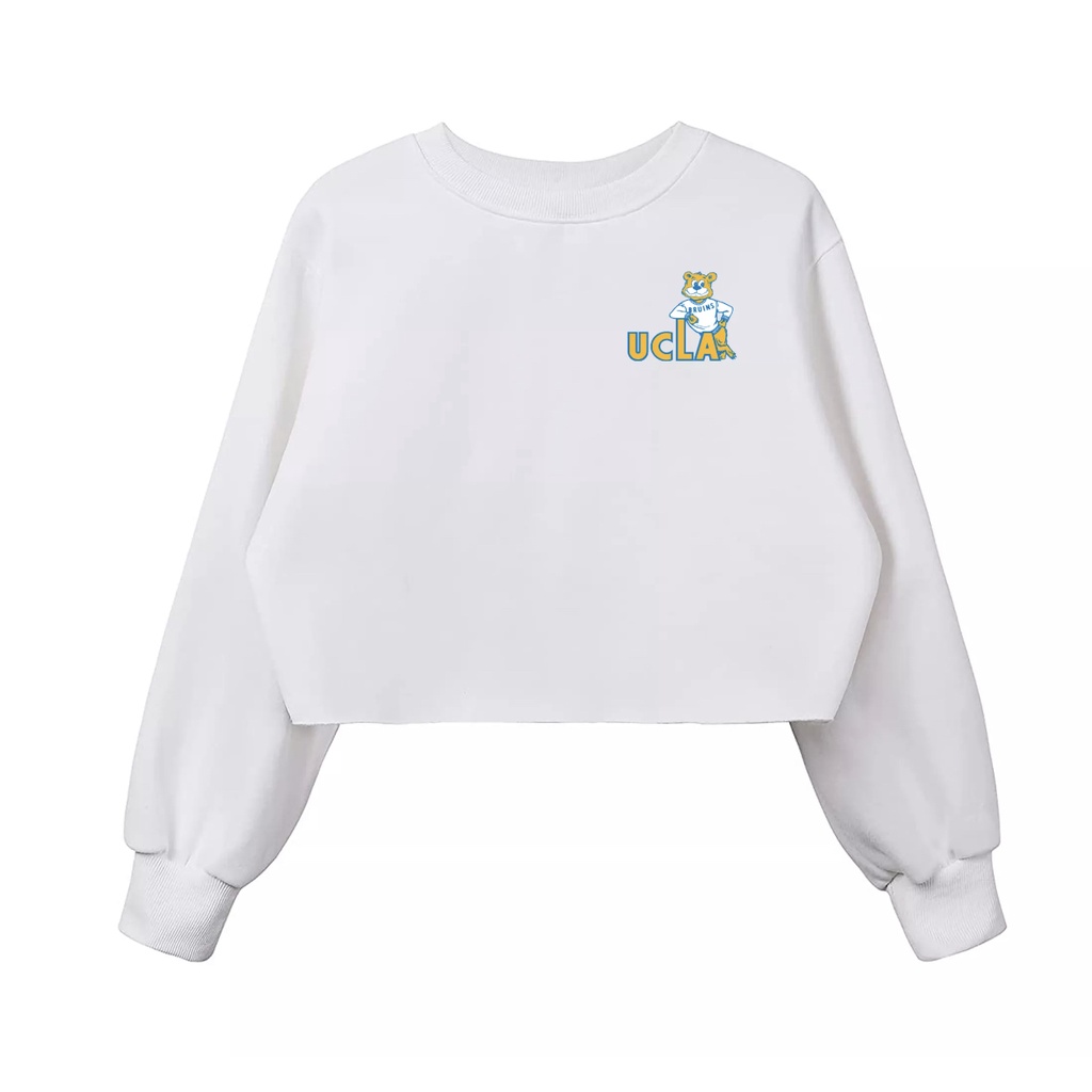 SWEATER CROPE OVERSIZE MOTIF UCLA BAHAN FLEECE