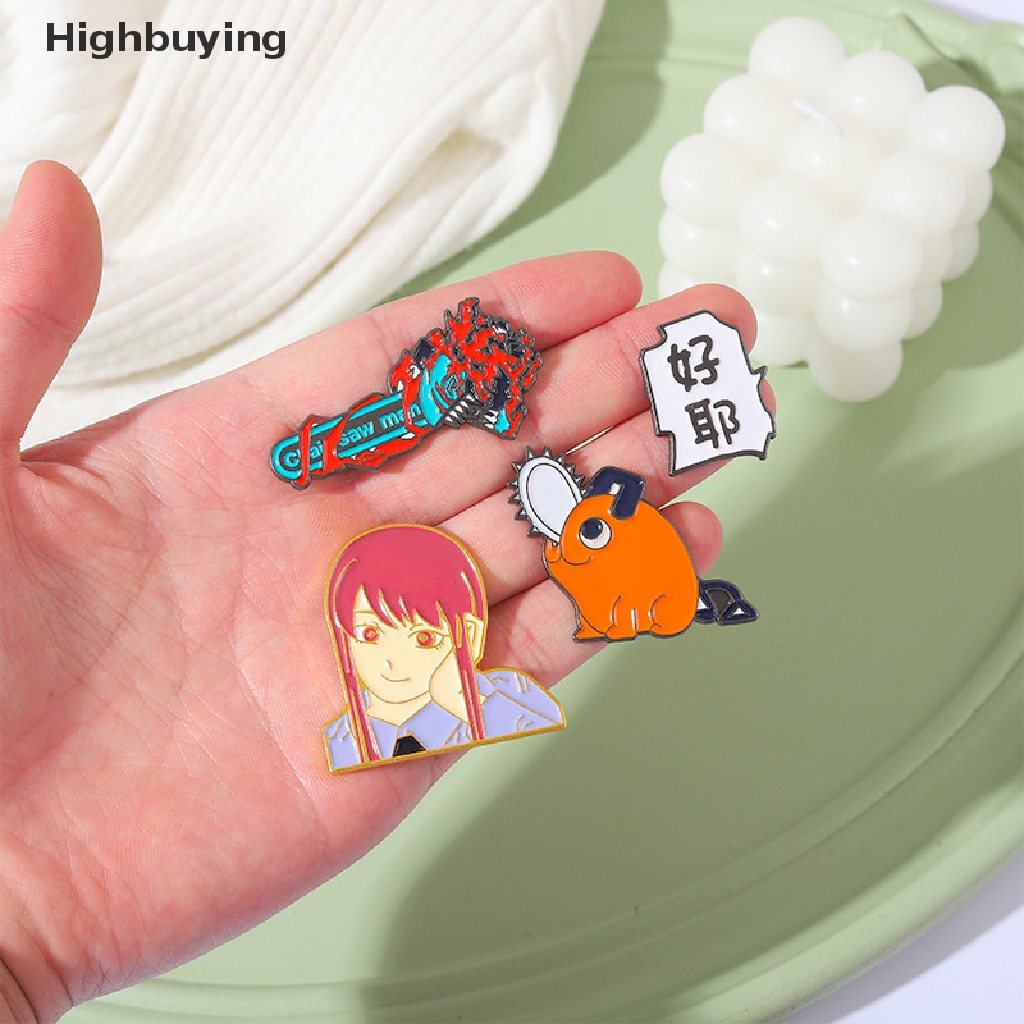 Bros Pin Enamel Desain Kartun Anime Jepang Dan Hell Makima Pochita Glory