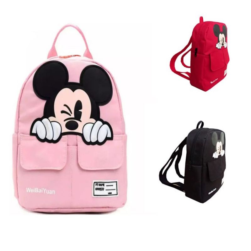 Grosir Tas!! Tas Sekolah Mickey Mouse isi 12 pcs Ransel Wanita