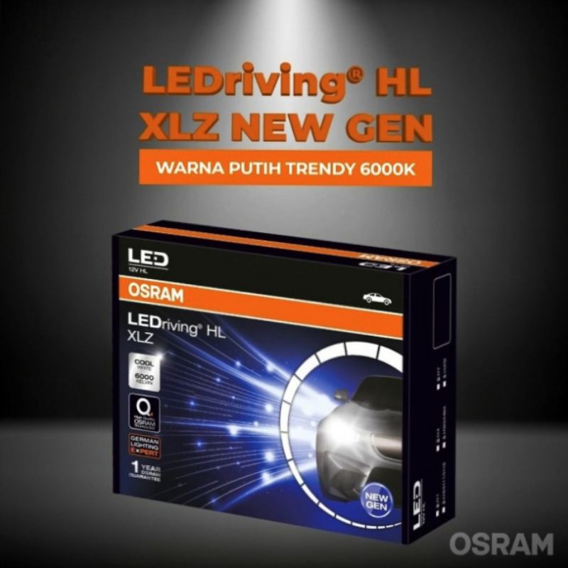 Bohlam lampu LED H4 12V LEDriving HL XLZ cool white 6000K Osram ASLI