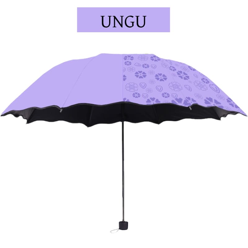 payung lipat magic 3D anti UV payung ajaib motif - warna biru