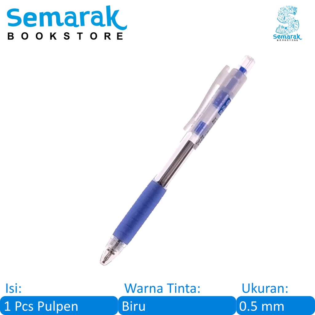 

Faber Castell Fast Gel Ballpoint Pulpen Jel Cepat Kering Anti Luntur 0.5 mm - Biru