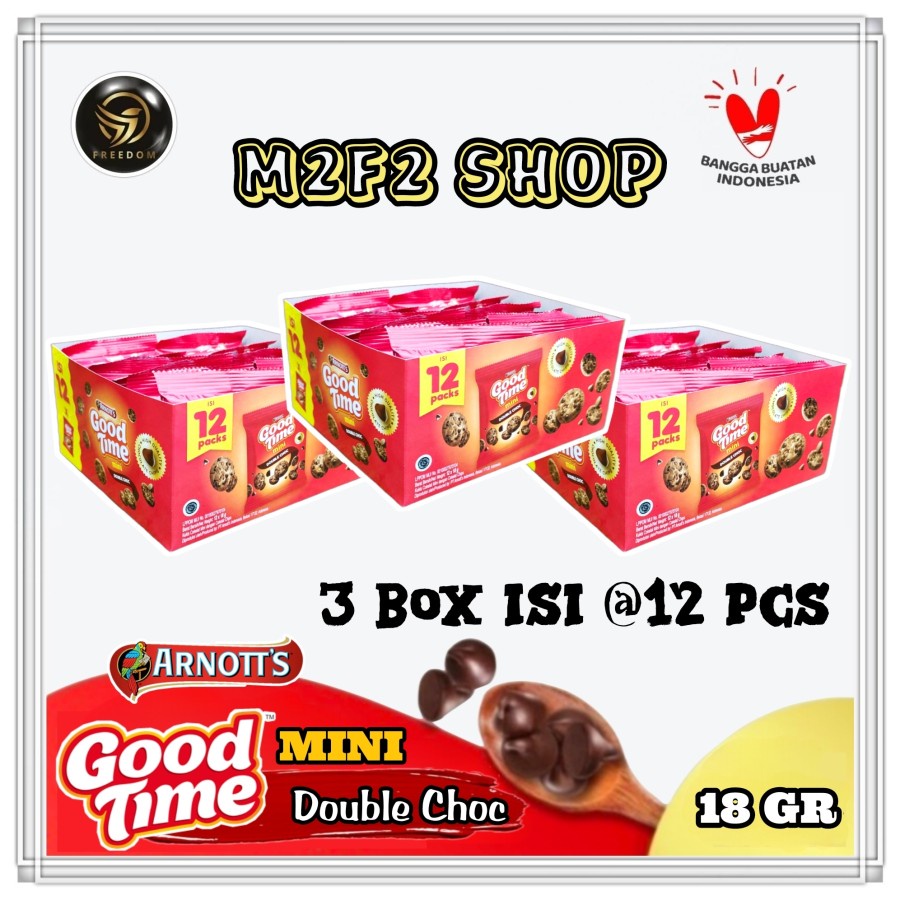 

Good Time MINI Double Choco Cips Cookies | Kukis Cokelat - 18 gr (Kemasan 3 Box)