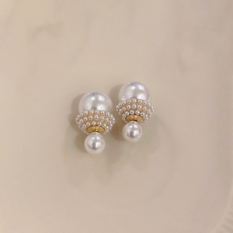 Anting Tusuk Gantung Desain Geometri Hias Mutiara Gaya Unik / Eropa / Amerika Untuk Wanita