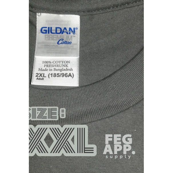 Kaos Polos Size XXL XXXL Gildan Premium Cotton 76000 Import Original - Biru, XXL