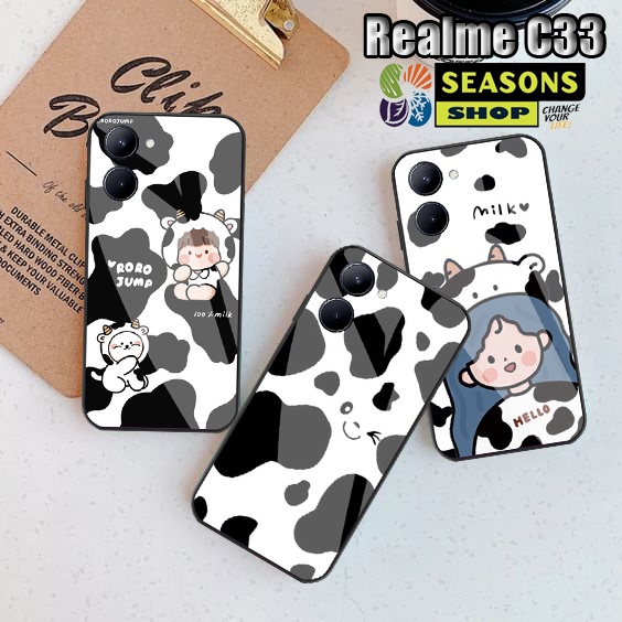 [Realme C33] Softcase Kaca Realme C33- Softcase Glass Glitter Realme C33 -  Softcase Realme C33  - C