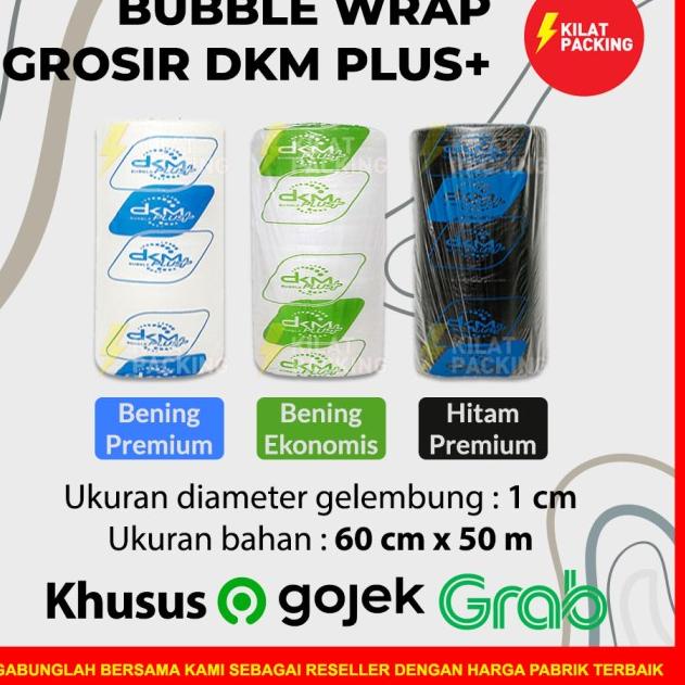 

BUBBLE WRAP 60CM X 50M PREMIUM TEBAL DELKOMAS DKM PLUS SATUAN - 60CM X 50M, Bening Premium