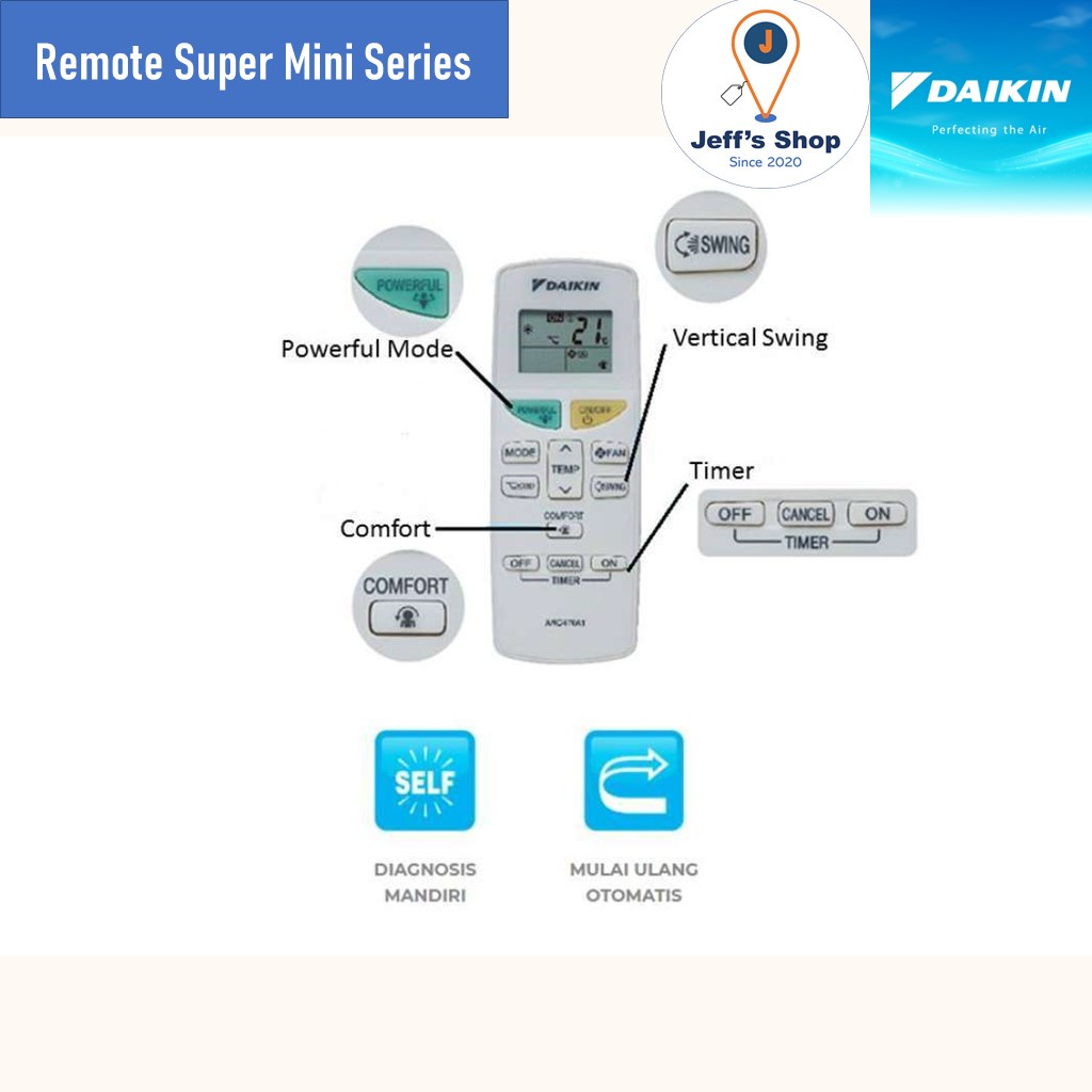 AC Daikin 1 PK Super Mini Split - STC25NV