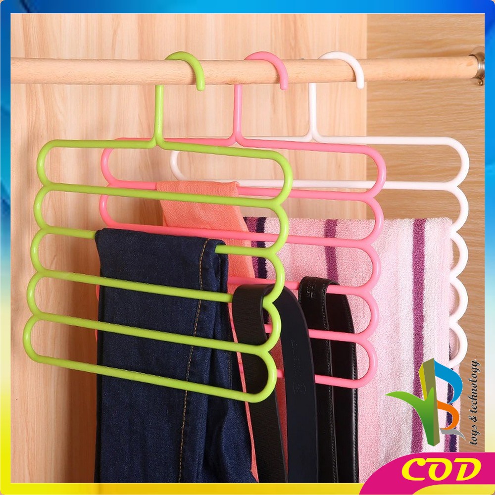 RB-C125 C126 C159 Magic Hanger Baju 9 Lubang / Hanger Pakaian 5in1 Gantungan Baju / Handuk Plastik