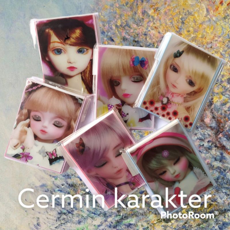 CERMIN KARAKTER CERMIN LIPAT CERMIN MINI LIPAT KARAKTER