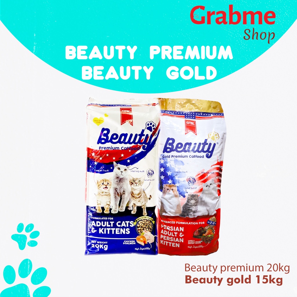 Makanan Kucing kering Premium BEAUTY Gold for Adult &amp; Kitten 15kg (EKSPEDISI)