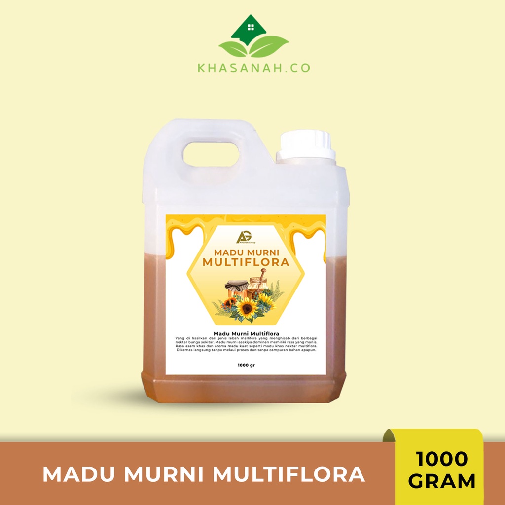 

Madu Multiflora 100% Asli Original Quality Pure Raw Honey 1000 gr