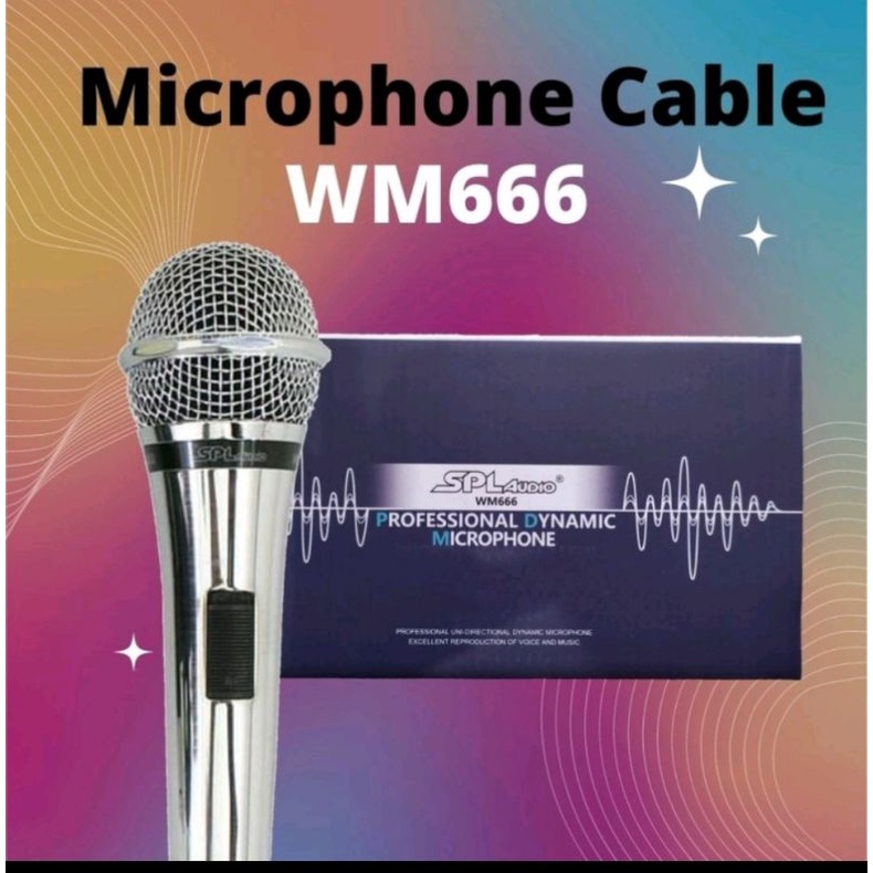 ORIGINAL MIC MICROPHONE SPL AUDIO WM666 Mikrofon mic kabel SPL WM-666 ORIGINAL WM 666