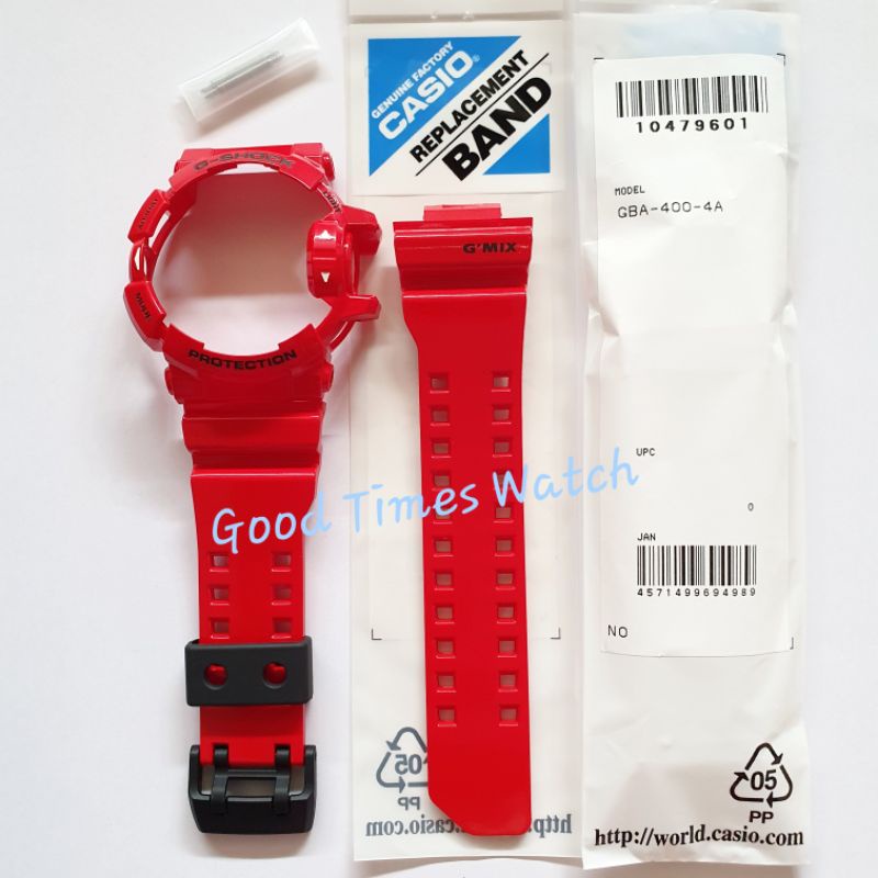 PAKET STRAP BEZEL G-SHOCK GBA-400-4A GBA 400 CASIO ORIGINAL
