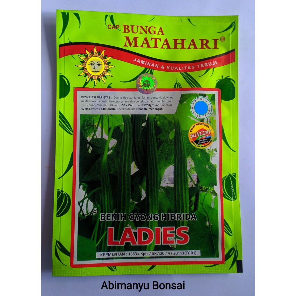 Benih Gambas / Oyong Hibrida LADIES 10 gram cap Bunga Matahari