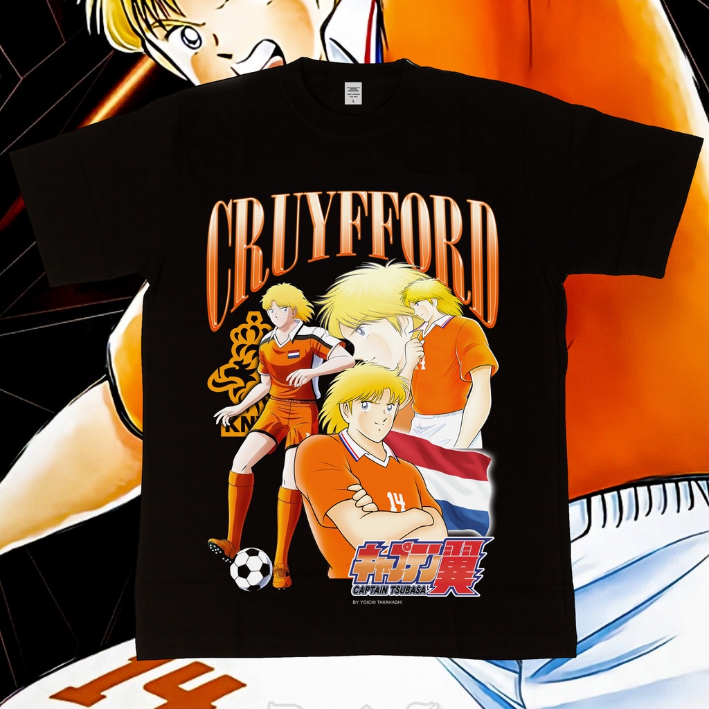 Animood - Tshirt Bryan Cruyfford Captain Tsubasa Netherland World Cup Homage Series