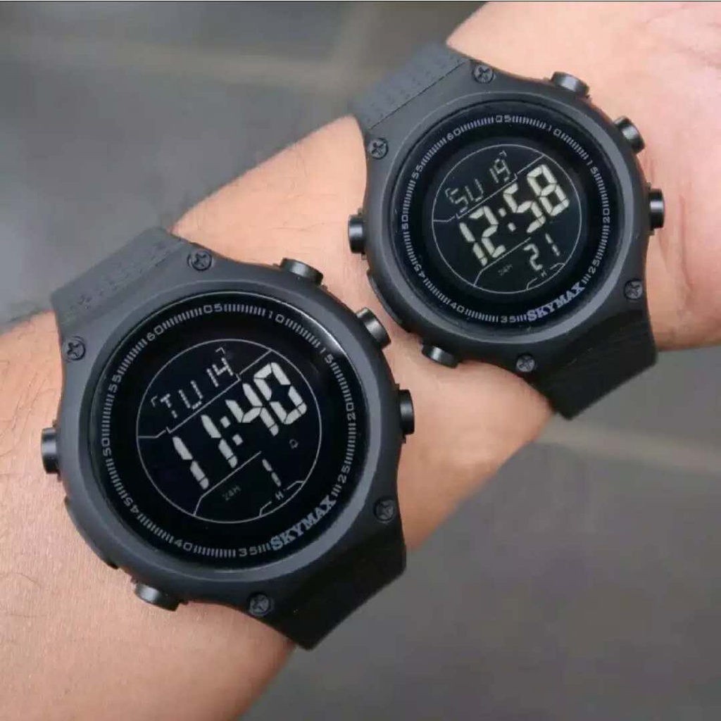 BISA COD - JAM TANGAN COUPLE SKYMAX ORIGINAL MILITARY WATER RESISTANT