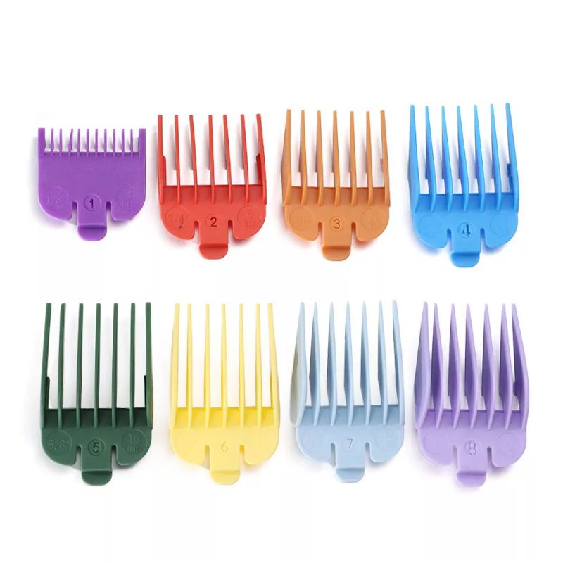 sepatu potong rambut (set 8 pcs warna warni) guard comb sepatu cliper