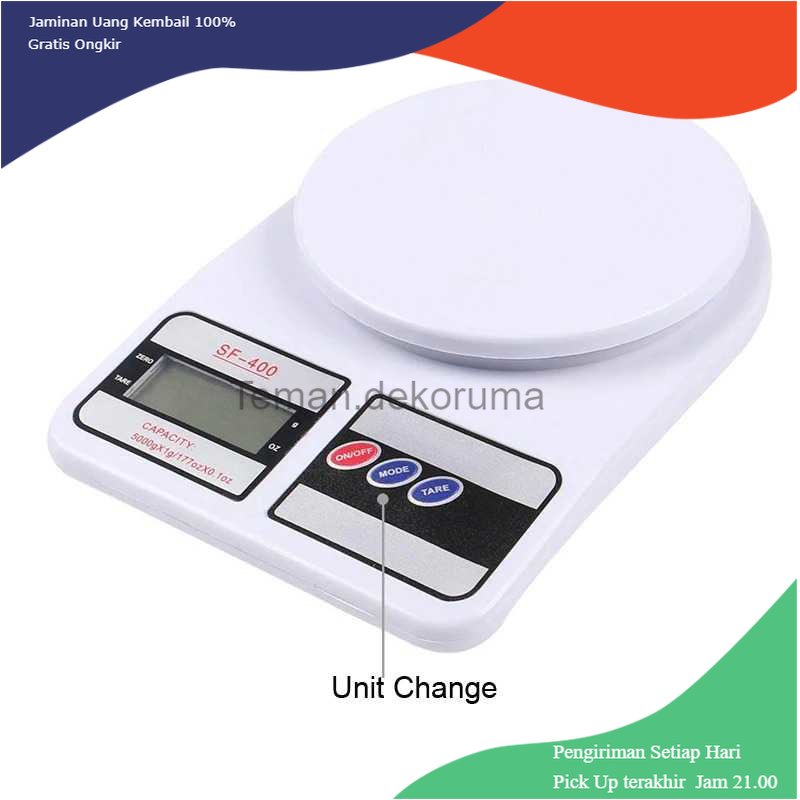 TD - PR VKTECH Timbangan Dapur Mini Digital Scale 10kg Akurasi 1g - SF-400