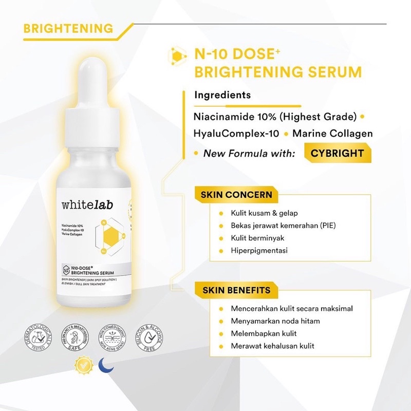 Whitelab N10-Dose+ Brightening Serum (Intense Brightening Serum) Whitelab Surabaya