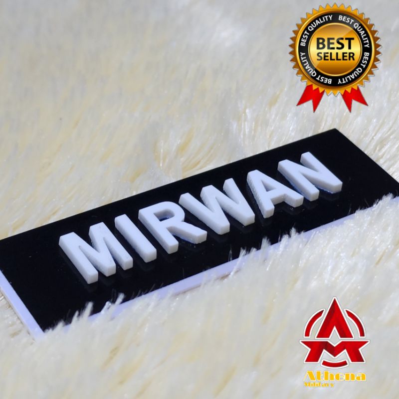 Name Tag Timbul | Papan Nama Timbul ( max 8 huruf )