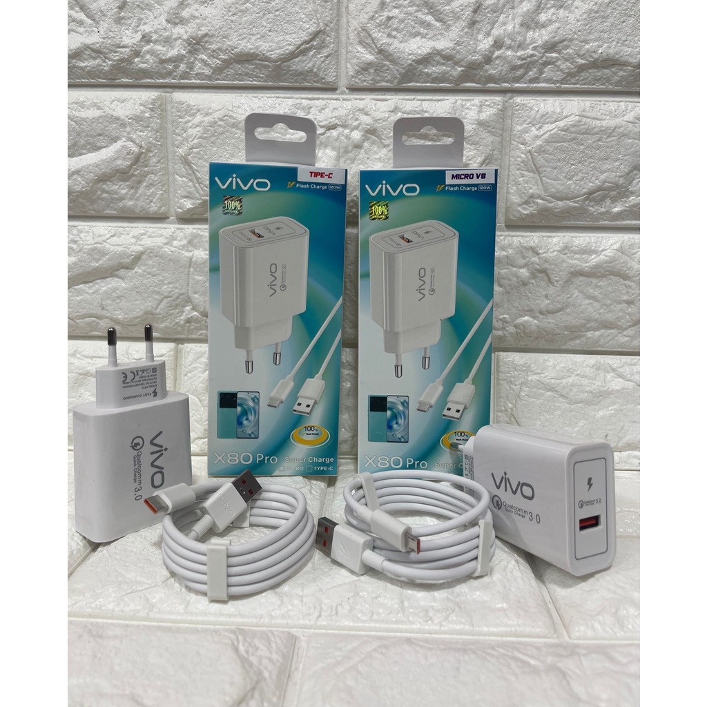 MINIGO Charger Vivo X70 Pro dan X80 pro original fast charcing + kabel micro 3.0 super charger