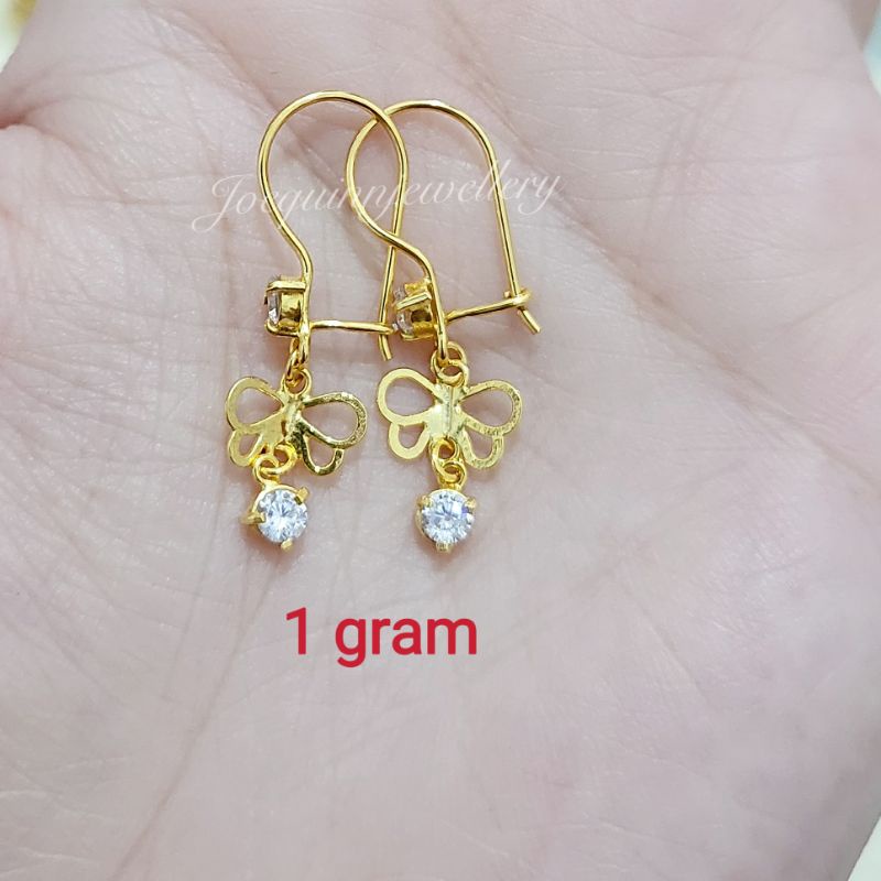 anting kupu2 1 gram emas muda