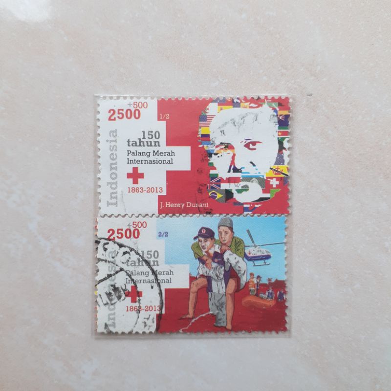 

Perangko Indonesia 150 Tahun Palang Merah Internasional Tahun 2013 set lengkap - 2pcs