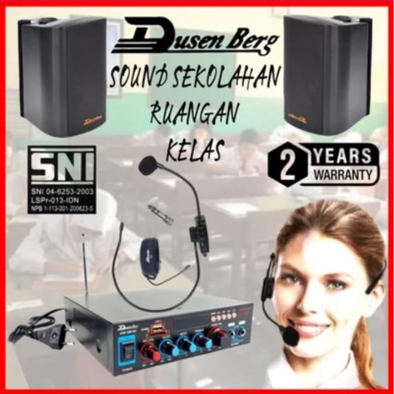 PAKET SOUND 4 INCH DUSENBERG DI RUANGAN KELAS MIC BANDO WIRELESS,SNI.!