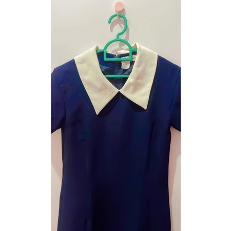 Preloved Office Dress Scuba Navy