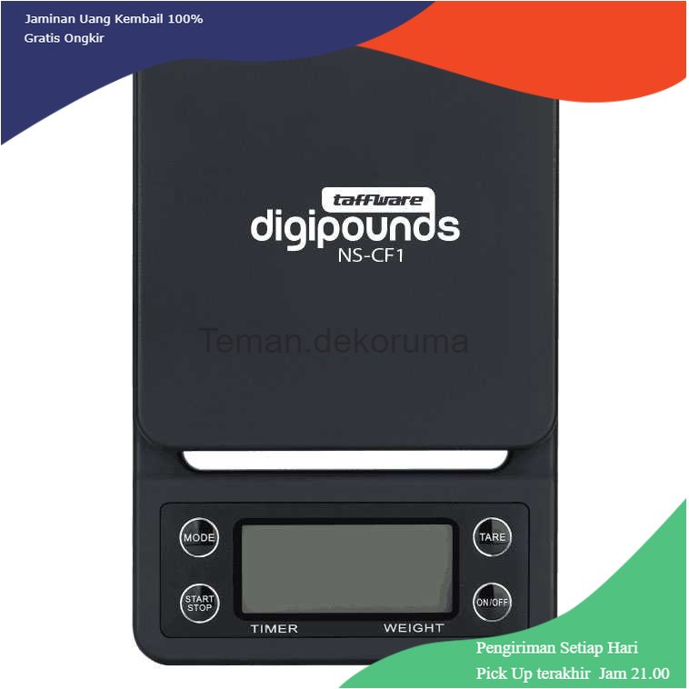 TD - PR Taffware Digipounds Timbangan Dapur Timer 3kg Akurasi 0.1g - NS-CF1