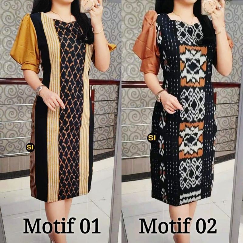 Dress tenun kerja /dress tenun original