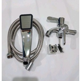Paket Kran Besi Tahan Karat Plus Hand Shower 300 lubang komplit