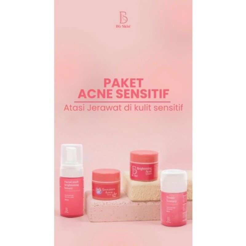 BG Skin Paket Acne Sensitif / BG Skincare Paket Acne Sensitif / Bg Skin Acne Sensitif / Bg Skincare 