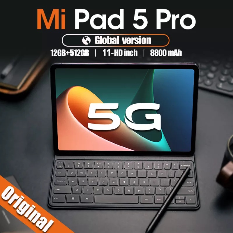 Mi pad 5 / 5 Pro Tablet xioami 5 pro RAM 10/256GB 120HZ SD860 MI Ped 5 pro resmi - abu abu non budle