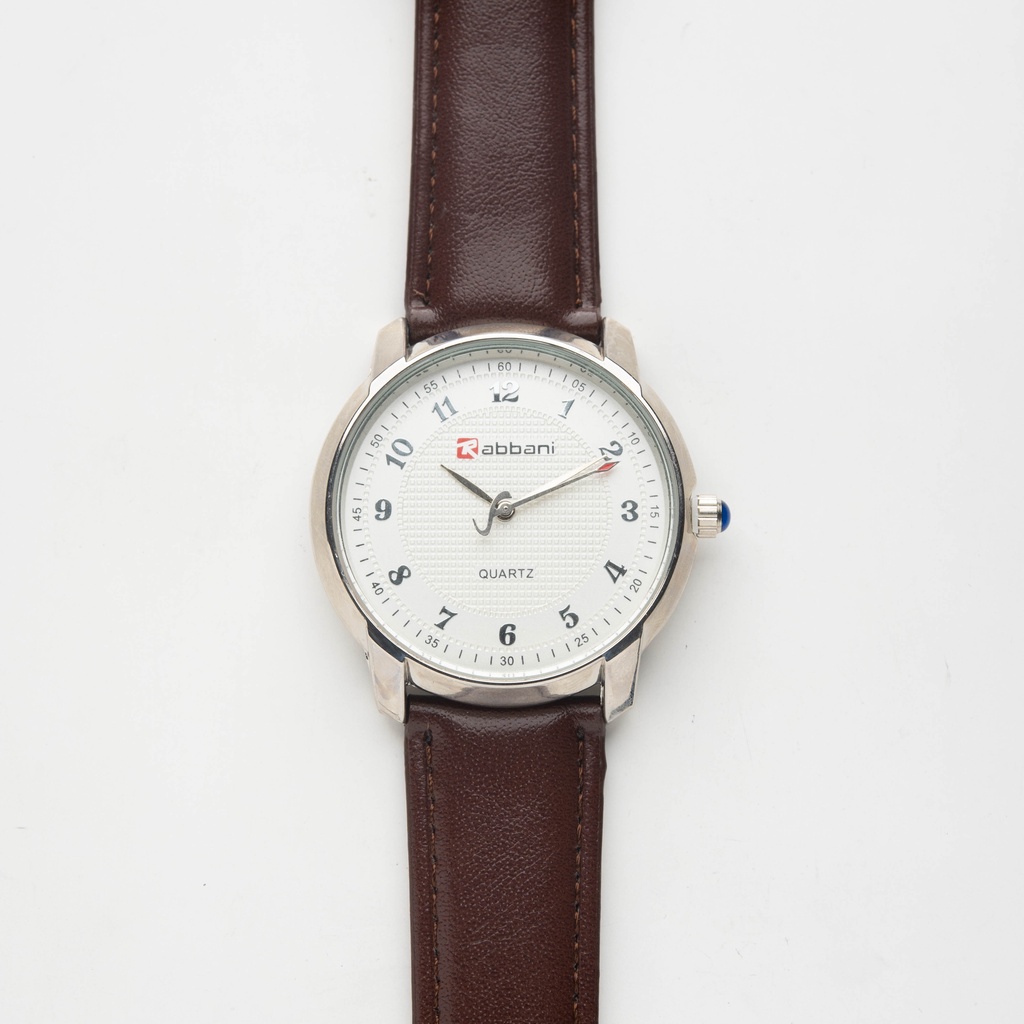 Jam Tangan Kulit Pria Anti Air Rabbani RB-8004 Jam Tangan Kulit Cowok Murah