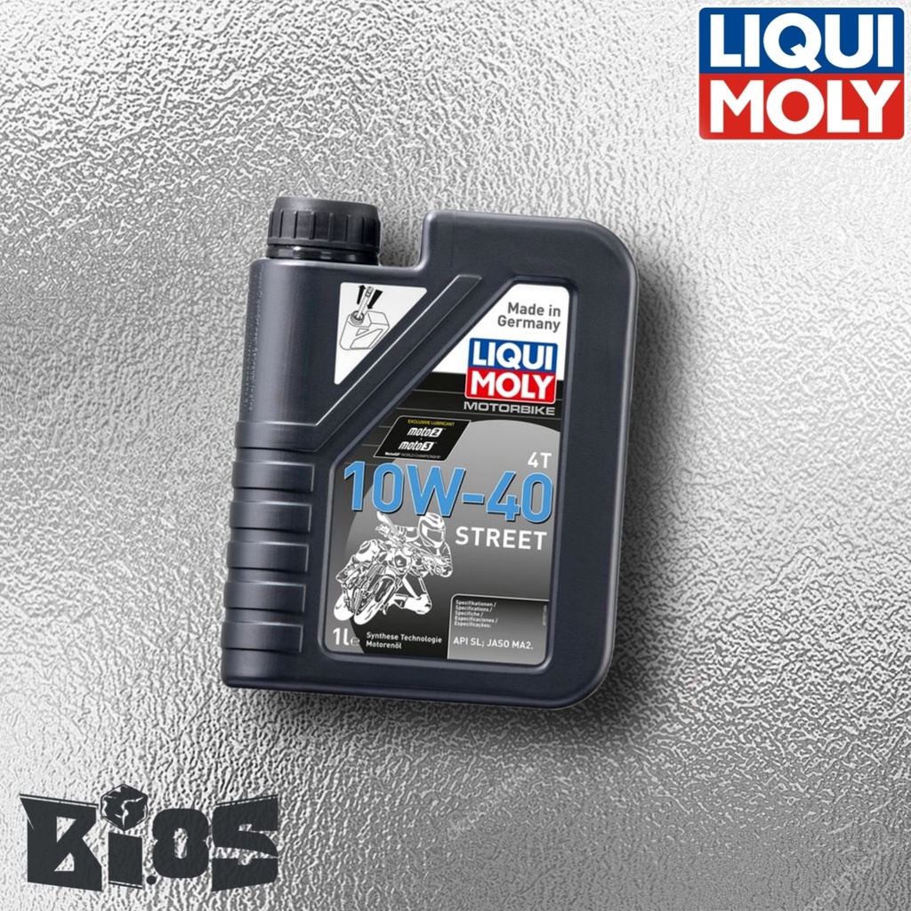 LIQUI MOLY STREET 10W40 4T 1L FULLY SYNTHETIC OLI MOTORBIKE MANUAL 4T ORIGINAL 100%