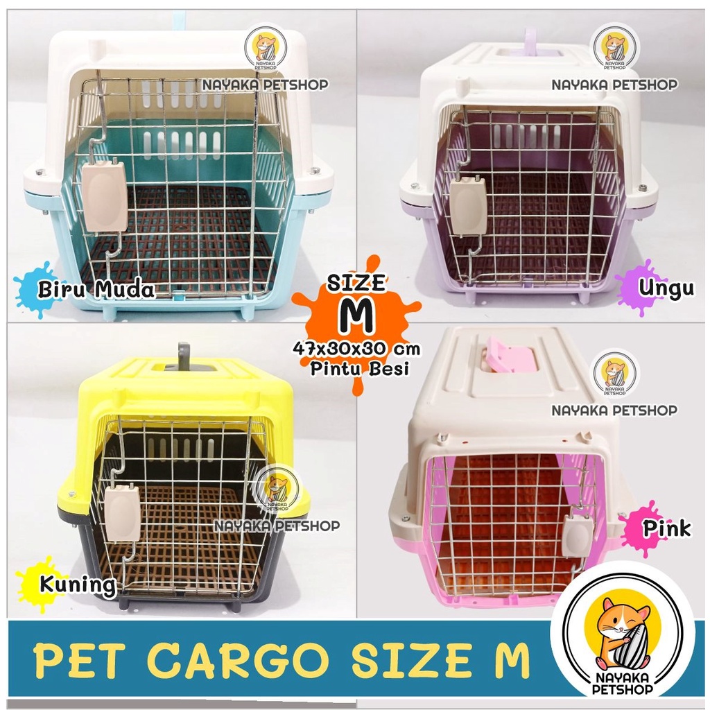 Size M Pintu Besi Pet Cargo Kucing Murah Pet Carrier Travel Kandila Musang