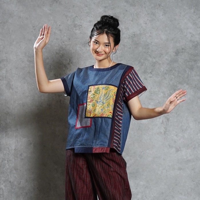 batik wanita  NONA RARA - Brise PART of Detik T1120, Baju kerja blouse batik wanita - All Size konda