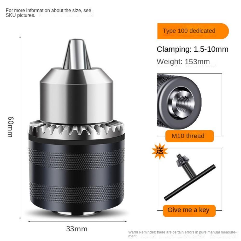 LANFY Chuck Bor Listrik Presisi Tinggi Tangan Ketat Untuk Pengeboran|Bench For Electric Wrench Collet Drat Tanpa Kunci 1.5-13mm Dengan Adaptor Chuck Bor Kunci