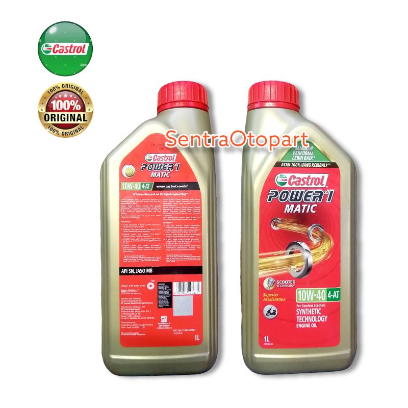 oli castrol power1 scooter matic 10w40 1L 1000ml