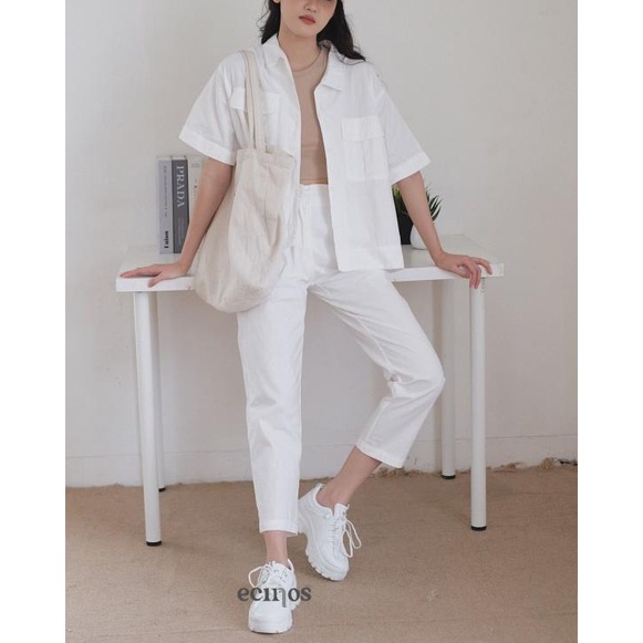 ECINOS - RUBY Pencil Pants - White, S