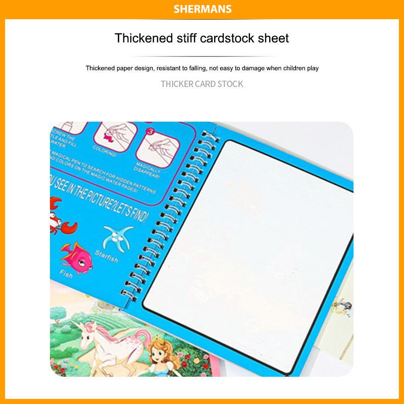 

[Ready Stock❤️]Buku Lukisan Air Bahasa Asing Versi Bahasa Inggris Buku Ajaib Papan Gambar Anak yang Dapat Digunakan Kembali sherman