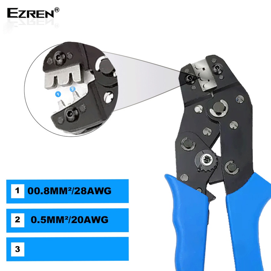 Ezren EZ-01BM Tang Skun Crimping Tool Ratchet Insulated Terminal Wire