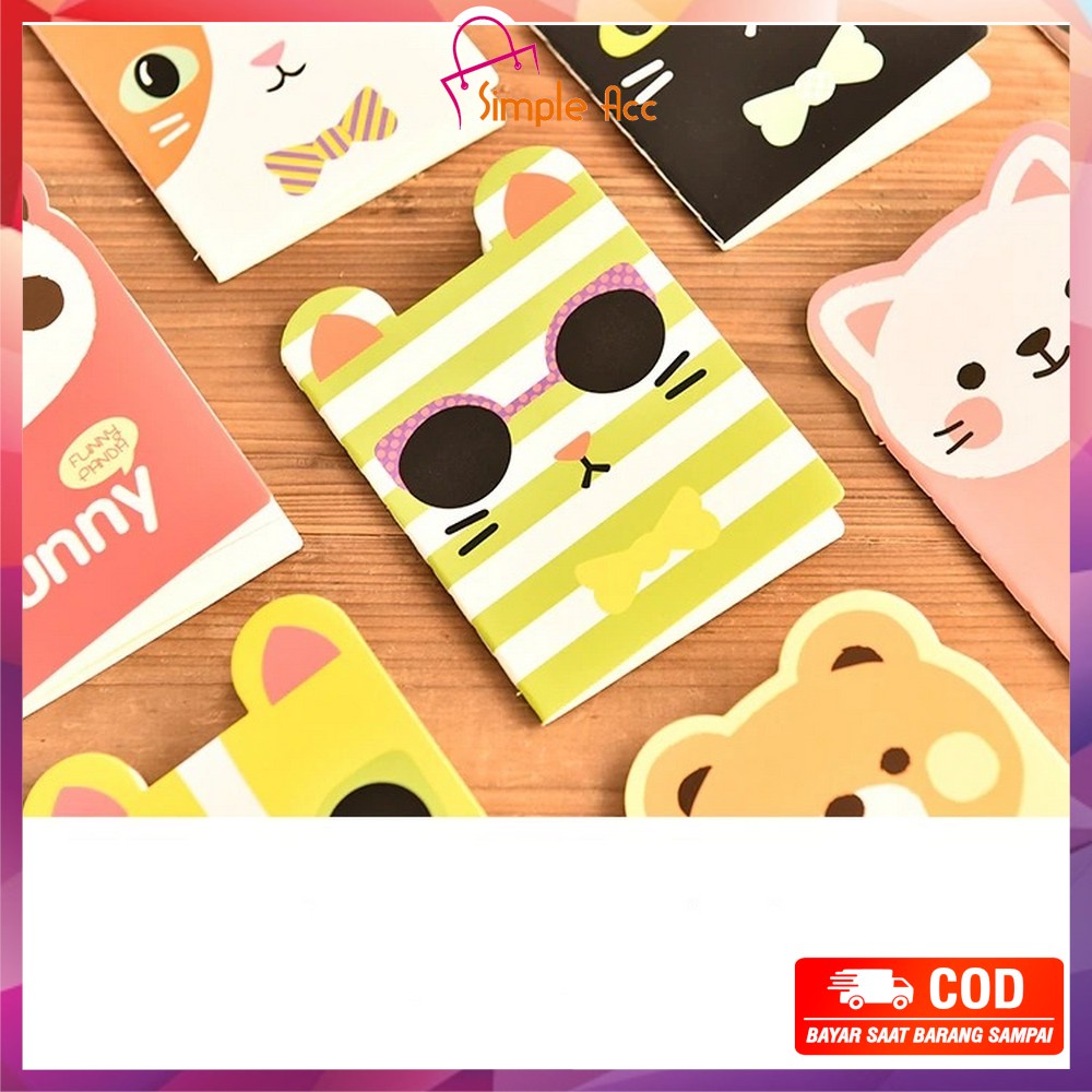 

DO-A40 Buku Tulis Memo Kecil Mini Motif Karakter Kartun / Note Book Buku Catatan Kartun Berkuping Cartoon Mini Book