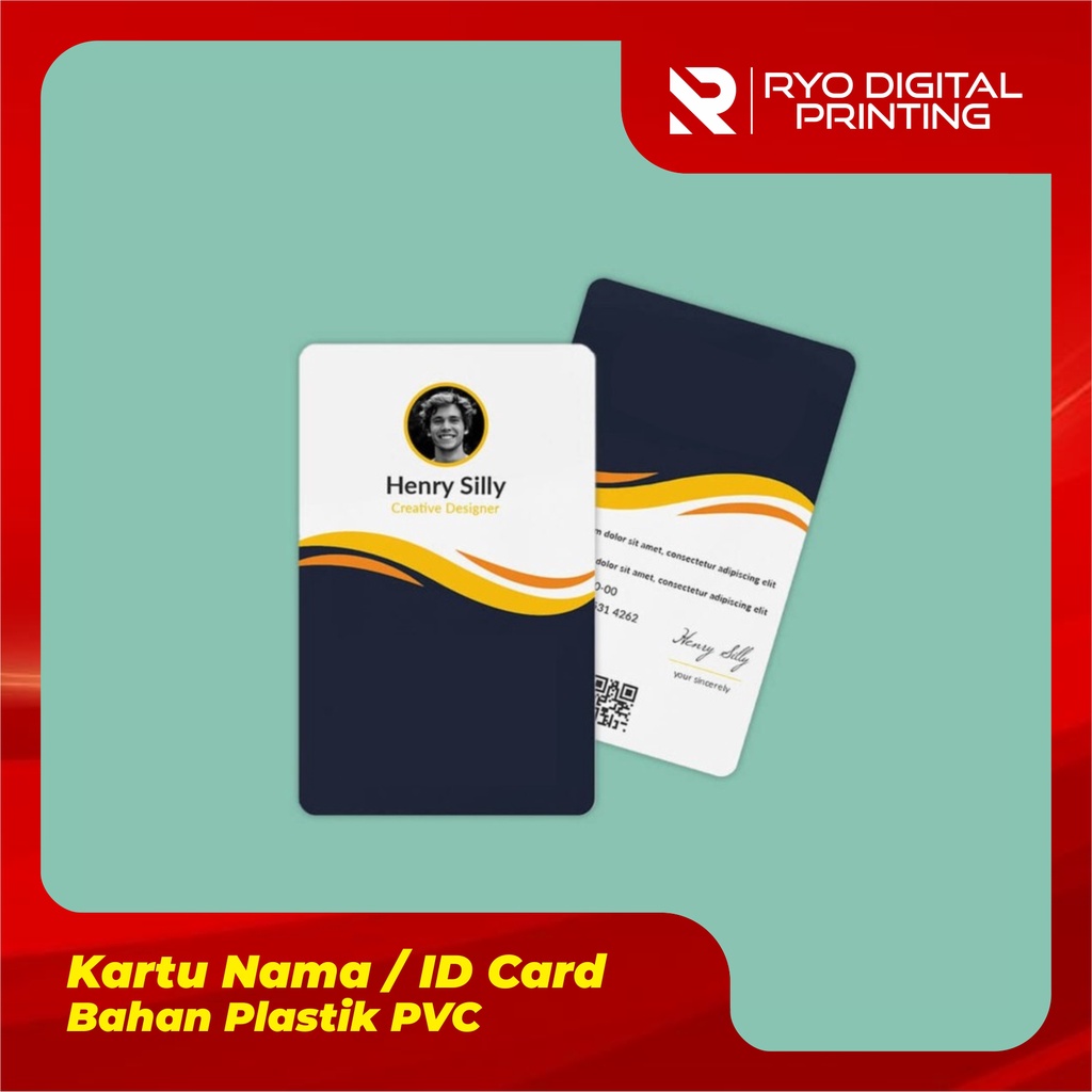 

Cetak Kartu Nama Id Card 1 Sisi/Sisi Bahan PVC