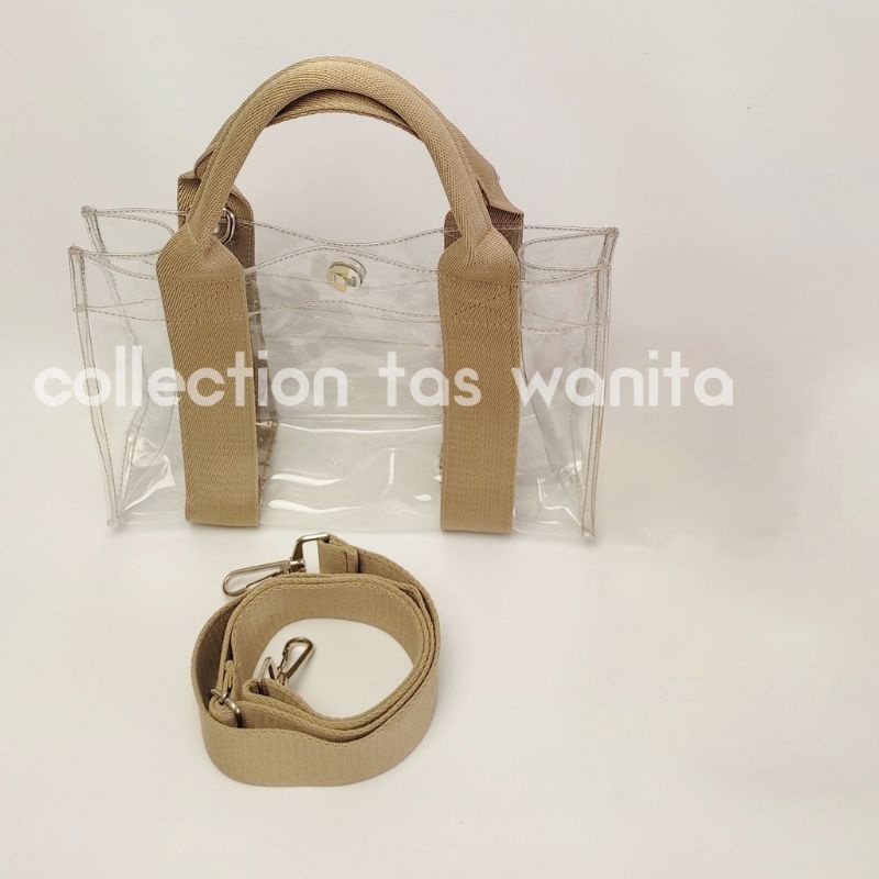 tas tote bag pvc mika Jellyfish/tas transparan korean style