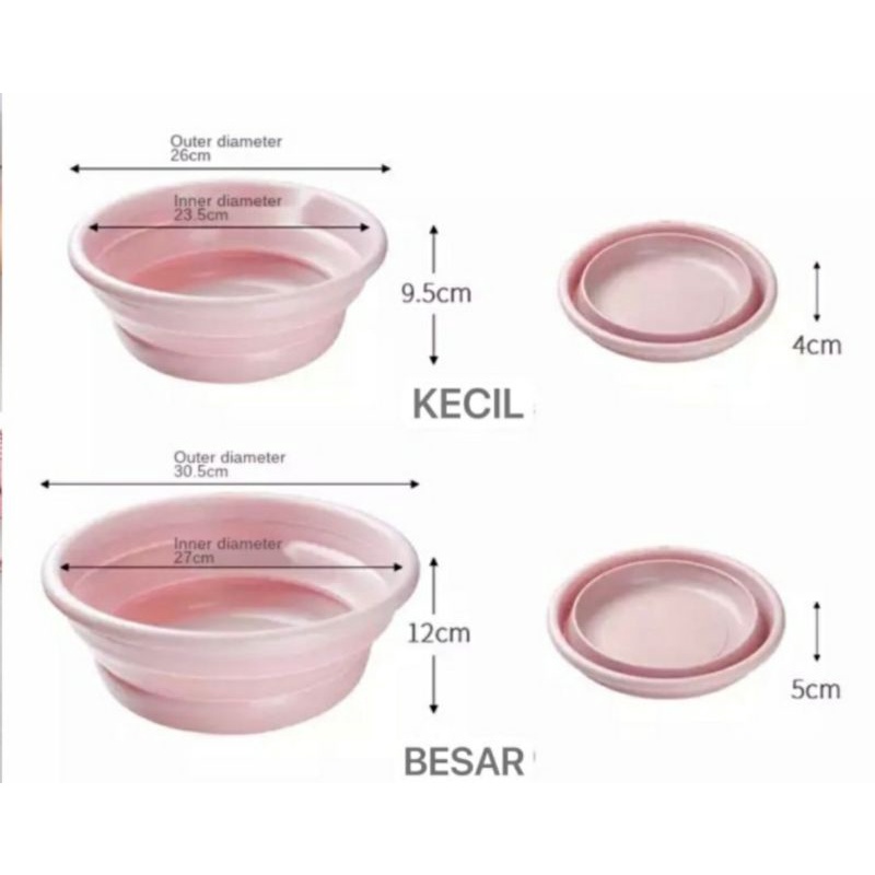 Baskom Ember Lipat Silicone Ember Sebaguna Baskom Warna Lipat Silicone