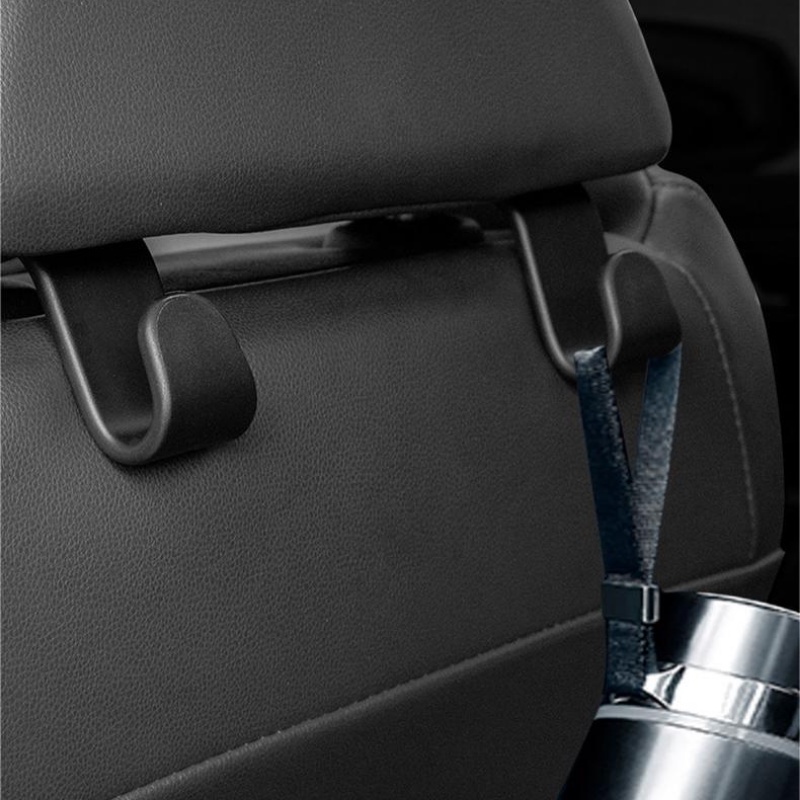 2pcs Kait Gantungan Tas / Dompet / Pakaian Untuk Sandaran Kepala Jok Mobil