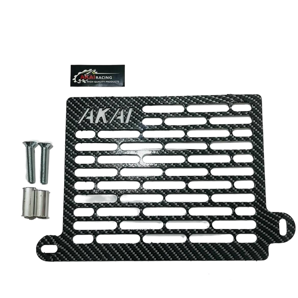 Cover Radiator Tutup Radiator Akai Racing Karbon Series Nmax,Nmax New,,Aerox,Lexi,Pcx,Adv,Vario 125,Vario 150,Vario 160